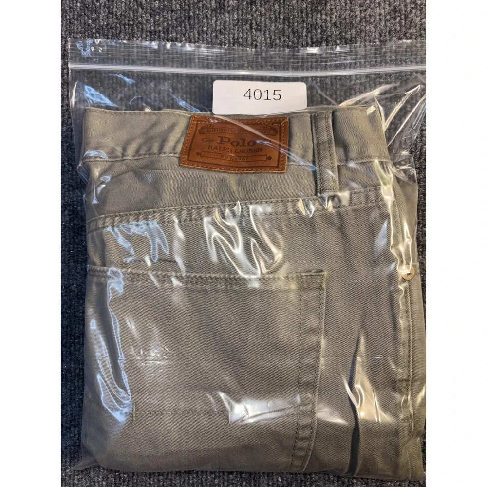 Polo Ralph Lauren Chino Pants Mens 36/30 Beige Pony Logo Flat Front Straight Leg